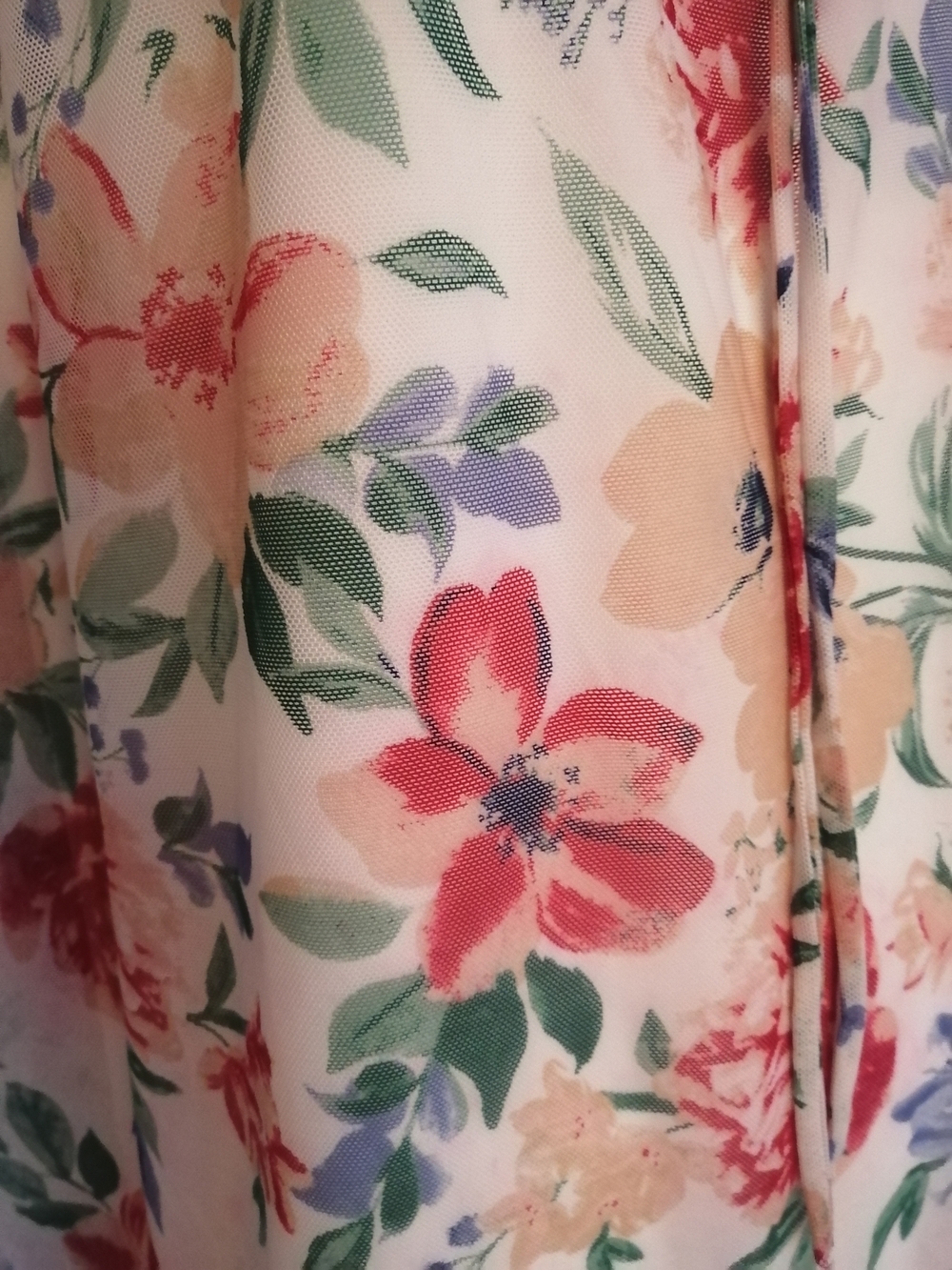 Pink Floral Off-Shoulder Ruffle Blouse - Picture 5 of 8